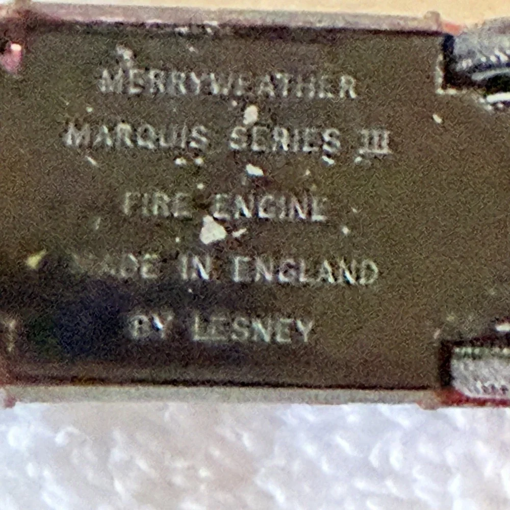 Vintage Matchbox Lesney #9 Merryweather Marquis Series‎ III Fire Engine England